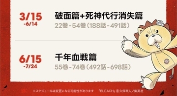 無料公開スタート『BLEACH』破面篇 + 死神代行消失篇 - 「千年血戦篇-禍進譚-」放送前にチェック!