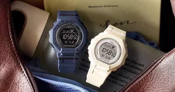 カシオ、歩数計測機能を備えたG-SHOCK「GMD-B300」に新色ネイビー／ホワイト