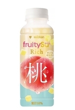 ミツカン、角切り桃入り「フルーティスRich 桃」を発売 – ファミマなどで数量限定