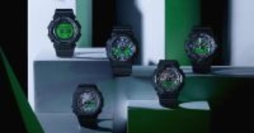 カシオ、ブラック基調にエレクトログリーンを配したG-SHOCK- 5機種