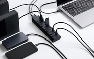 エレコム、10ポートすべてに個別電源スイッチを備えたUSBハブ。ACアダプタ利用のセルフパワー式