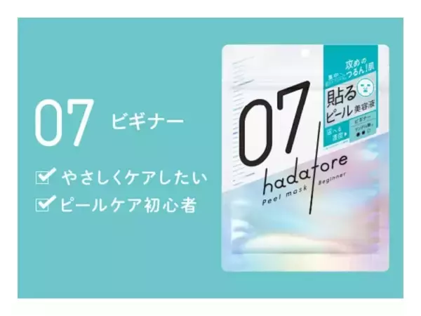 「“貼る”ピール美容液！　角質ケアを叶えるシートマスク「hadatore」誕生」の画像