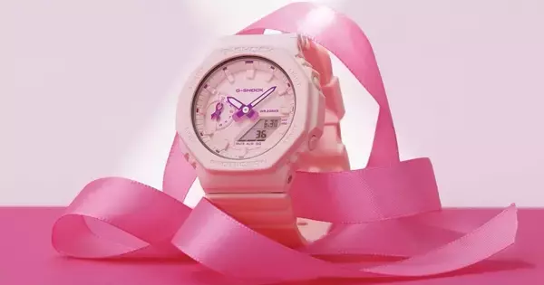 カシオ、ピンクリボン活動を支援するG-SHOCK第4弾「GMA-S2100PR」