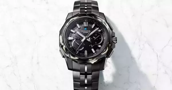 カシオ、海のうねりを表現した「OCEANUS」限定モデル - マーブルセラミック採用
