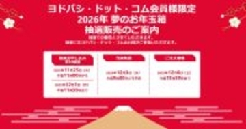 ヨドバシ「2026年 夢のお年玉箱」全64種で受付開始！ 申し込みは12月1日まで