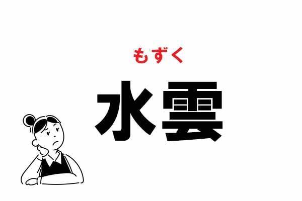 難読 みずぐも ってなに 水雲 の正しい読み方 21年6月17日 エキサイトニュース