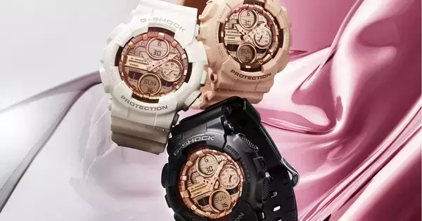 カシオ、ピンクゴールドダイアル採用のG-SHOCK「GMA-S140PG」3モデル