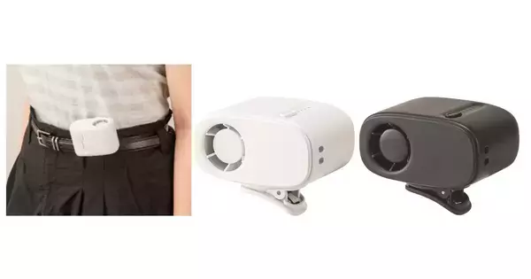 ニトリ、ベルトやバッグにつけてハンズフリーで使える充電式ボックス型扇風機