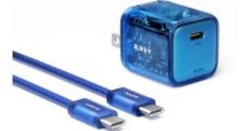 IIJmio、カラフルなスケルトン充電器を発売 - 2mのUSB-Cケーブル同梱