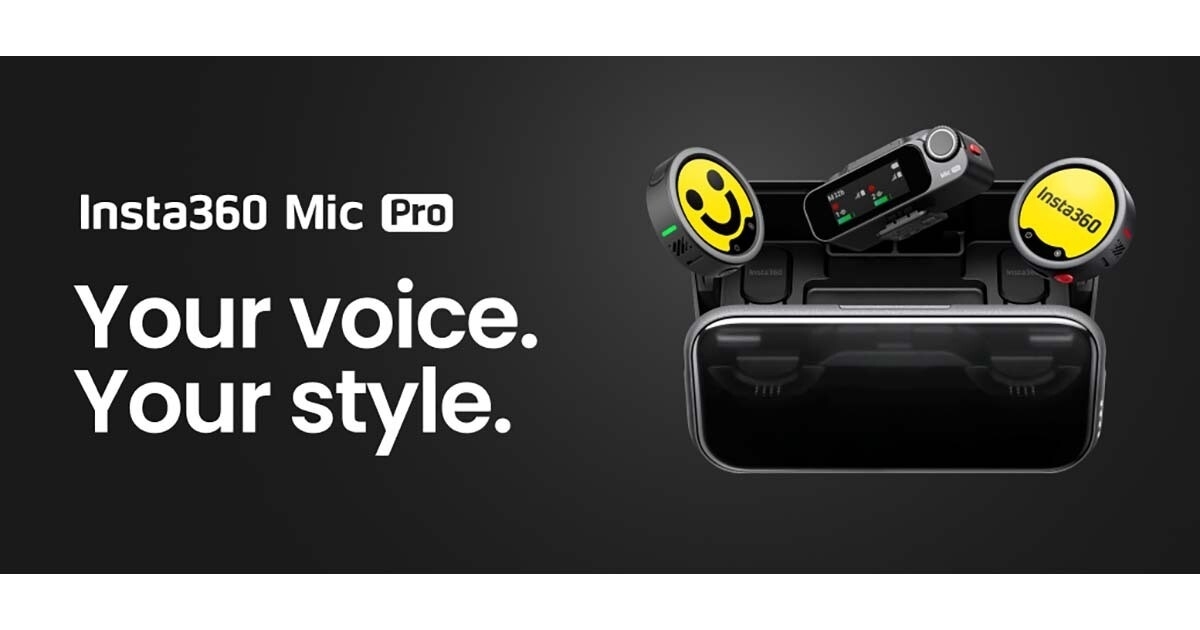 Insta360、デザインを変えられるワイヤレスマイク「Mic Pro」　送信機に録音用のストレージも内蔵