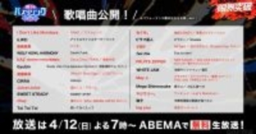 May J.、岩崎良美、FRUITS ZIPPER…ABEMA『最強バズりソング歌謡祭』全出演アーティストの歌唱曲発表