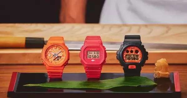 カシオ「G-SHOCK」がお寿司に!? まぐろ・いくら・サーモンの3モデル