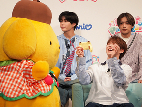 なにわ男子、サンリオキャラクターと大はしゃぎ! 大橋和也「ライブにも遊びに来て!」