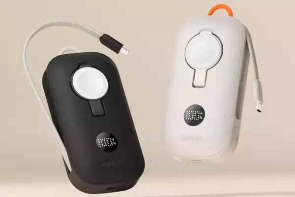 Apple Watch充電器とUSB-Cケーブルを内蔵したモバイルバッテリー、ベルキンから