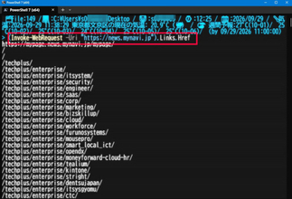 PowerShellでWebページのリンク抽出コマンドを作成してみる