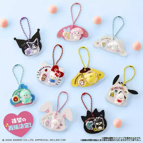 サンリオキャラたちが"パッケージ"されたチャームが再販決定!「めっちゃ可愛い～～」「全力で集めるやつ」ファン歓喜