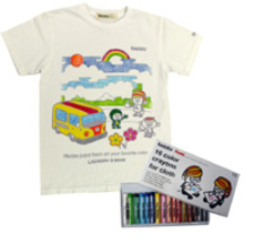 クレヨンを駆使して、世界で唯一のTシャツを作ろう
