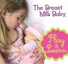 母乳をあげる真似ごとができる子ども用お人形