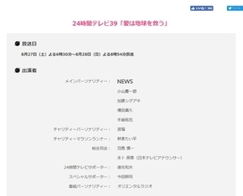 高畑裕太の逮捕で「24時間テレビ」サイトから名前が消える ポスターも撤去か
