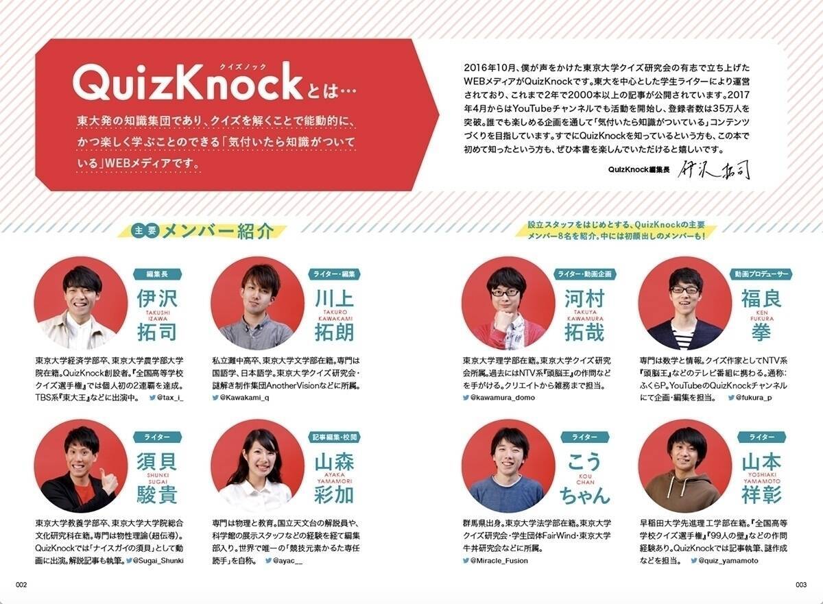 東大クイズ研所属の クイズ王 率いる知識集団 Quizknock メンバーの共通点とは エキサイトニュース