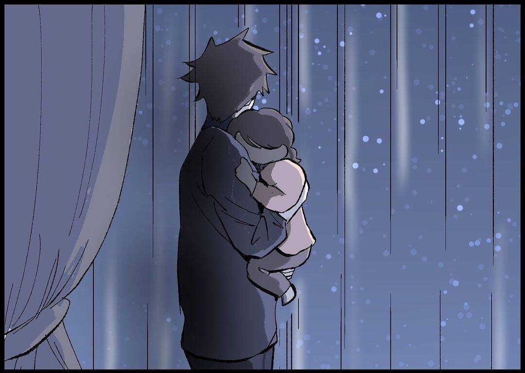 【漫画】夫は夜中にぐずついた娘を抱っこして寝かしつけていた 【僕と帰ってこない妻 Vol.475】