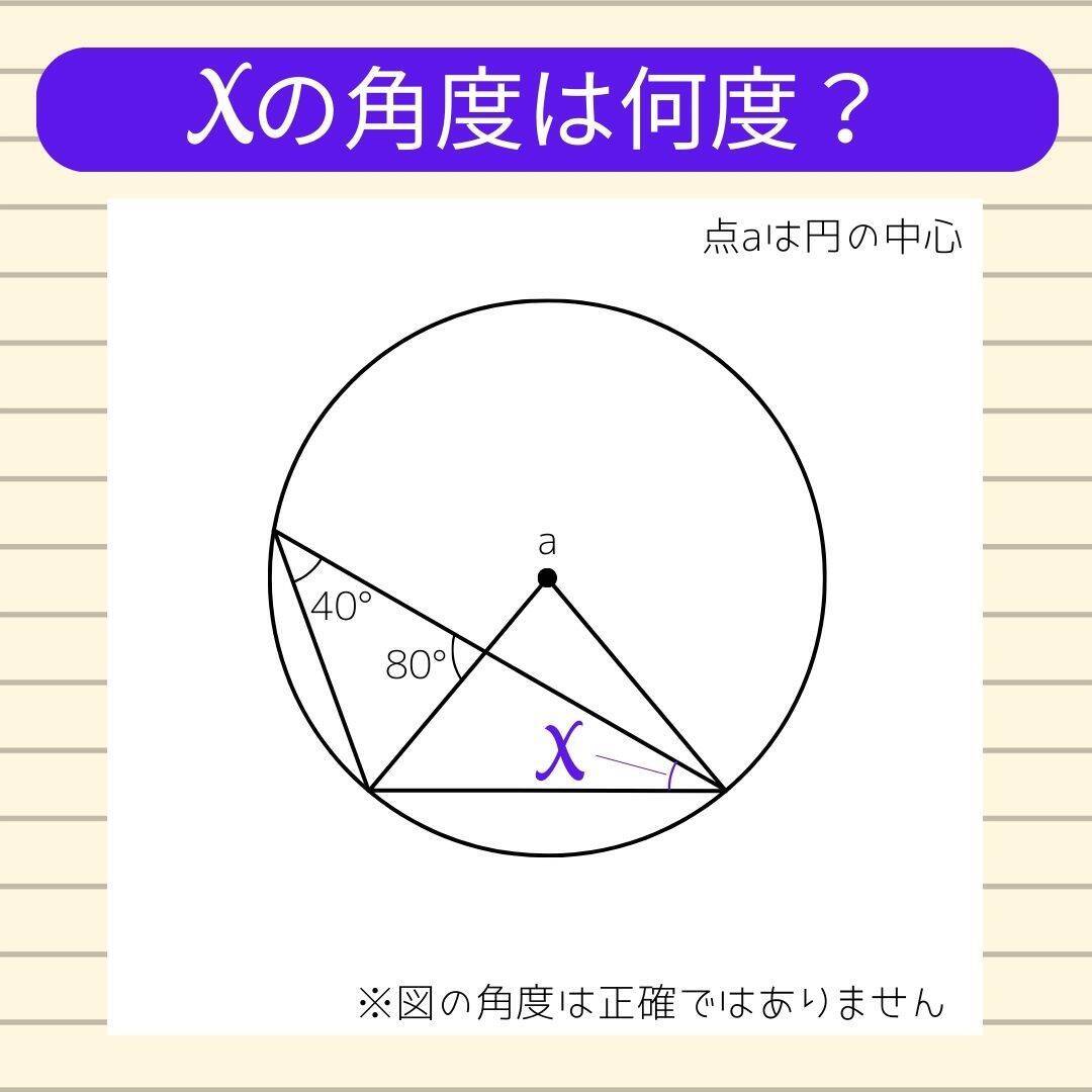 【角度当てクイズ Vol.2232】xの角度は何度？