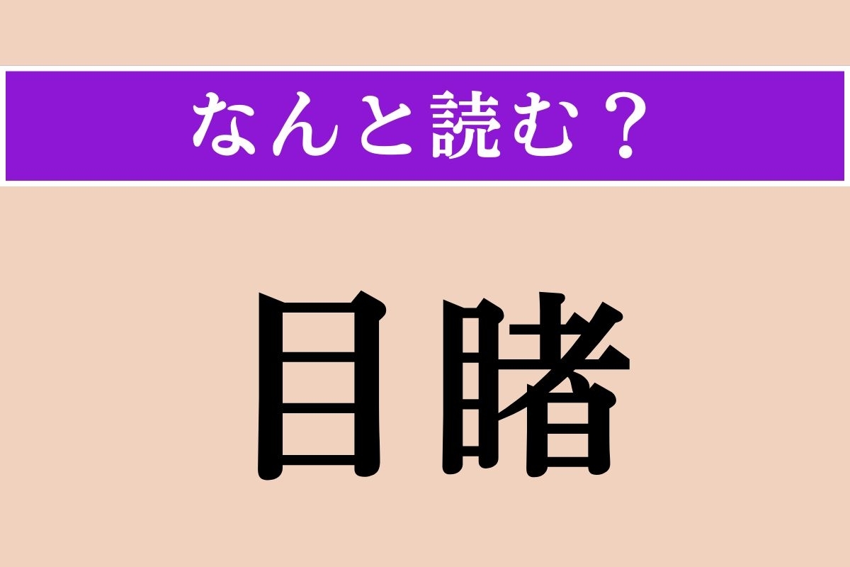 【難読漢字】「目睹」正しい読み方は？ 実際に見ることを言います