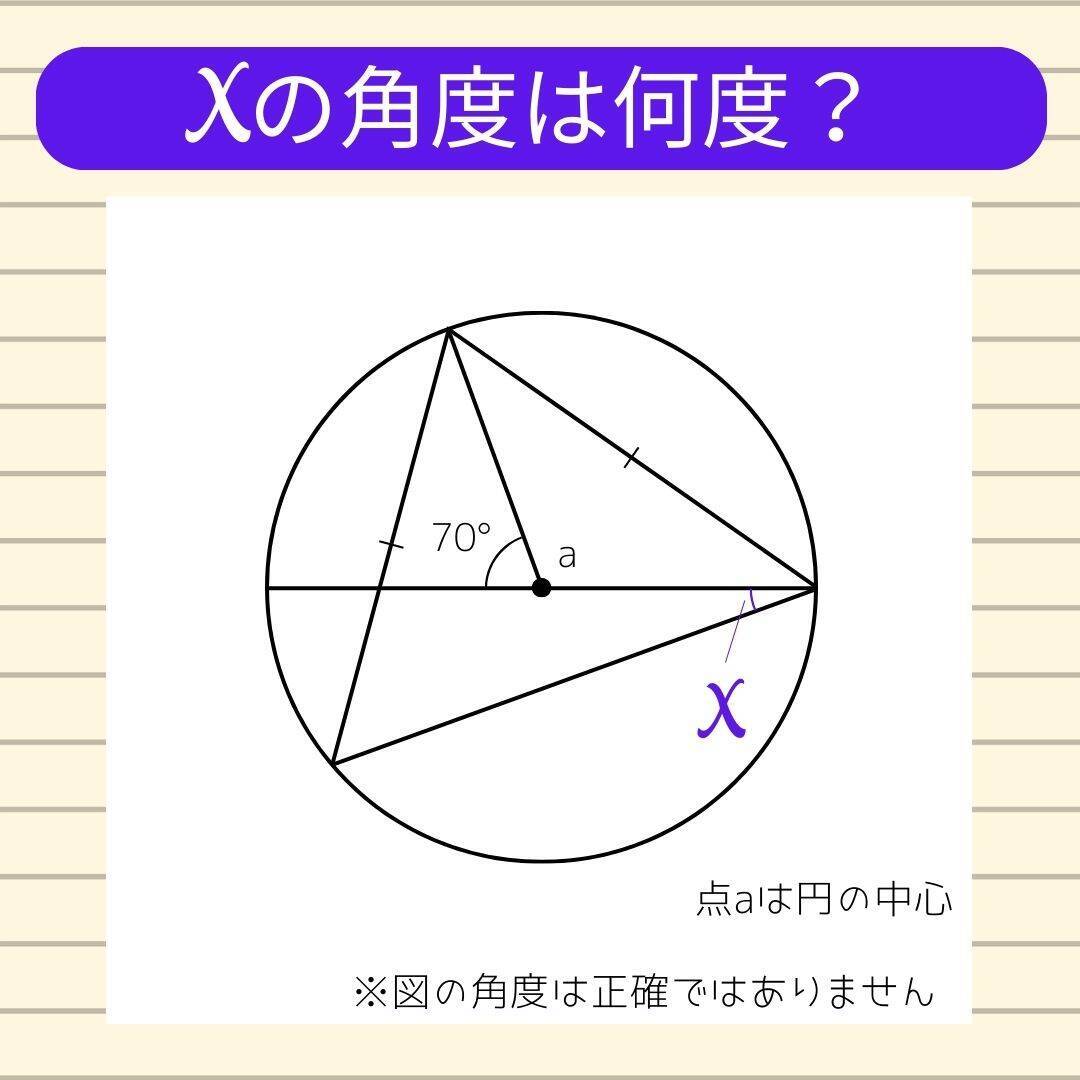 【角度当てクイズ Vol.2302】xの角度は何度？