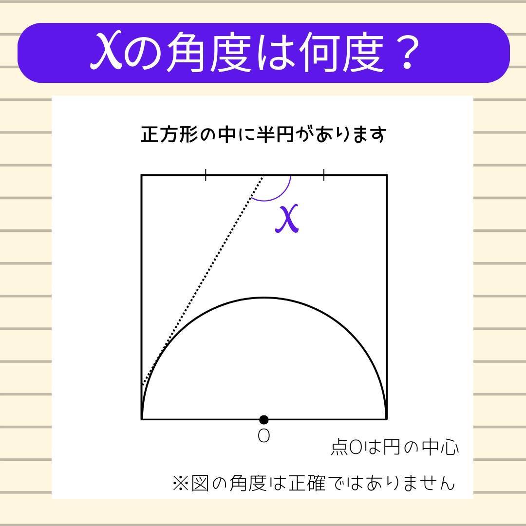 【角度当てクイズ Vol.2224】xの角度は何度？