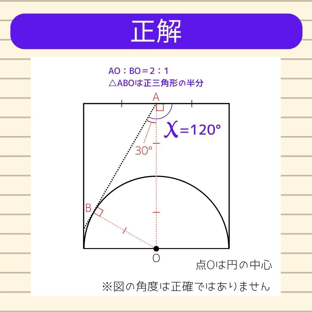 【角度当てクイズ Vol.2224】xの角度は何度？