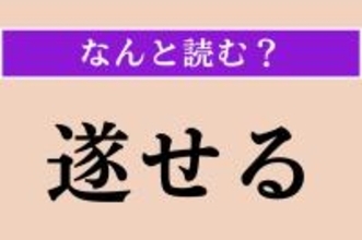 【難読漢字】「遂せる」正しい読み方は？「果せる」と同じ読み方です