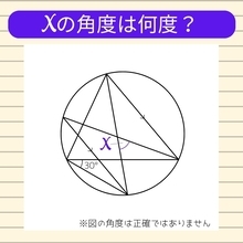 【角度当てクイズ Vol.2034】xの角度は何度？