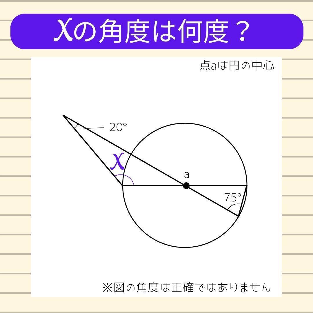 【角度当てクイズ Vol.2238】xの角度は何度？