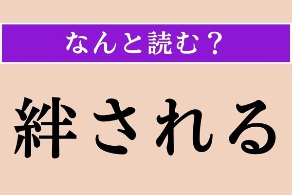 【難読漢字】「絆される」正しい読み方は？「絆」は「きずな」と読みますが…