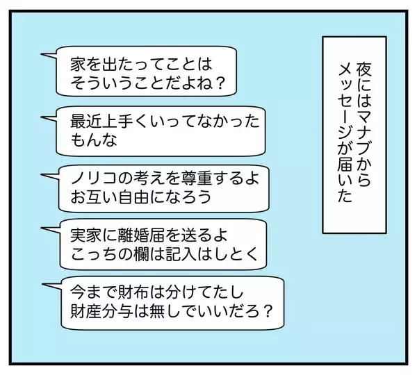 「【漫画】夫がたたみかけるように離婚を切り出す…呆れた【夫と義家族に無視される私 Vol.92】」の画像