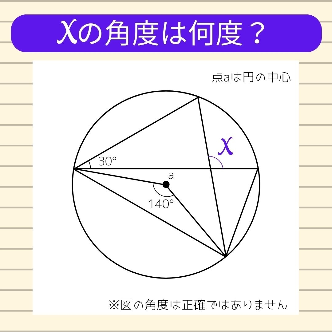 【角度当てクイズ Vol.312】xの角度は何度？