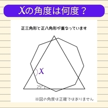 【角度当てクイズ Vol.2362】xの角度は何度？