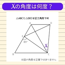 【角度当てクイズ Vol.1256】xの角度は何度？
