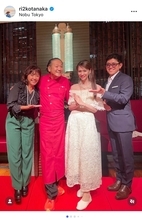 田中律子、鎧塚俊彦氏の還暦祝いに出席 「ジョブチューンのシェフが勢ぞろい」豪華な宴に感動