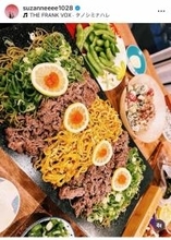 スザンヌ、ホームパーティで瓦そばと美味しいおつまみを堪能「楽しい金曜日でした♡」