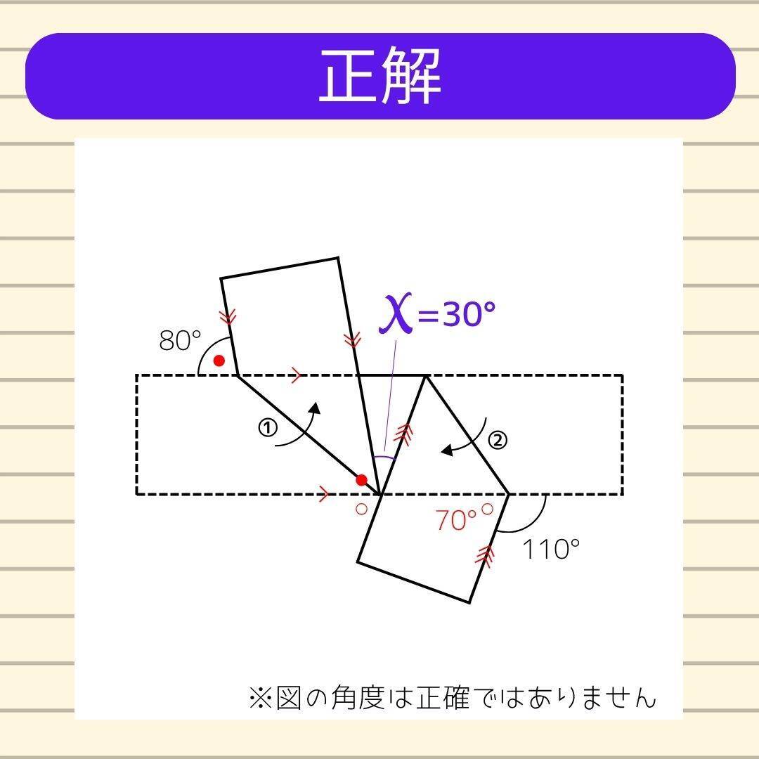 【角度当てクイズ Vol.2158】xの角度は何度？