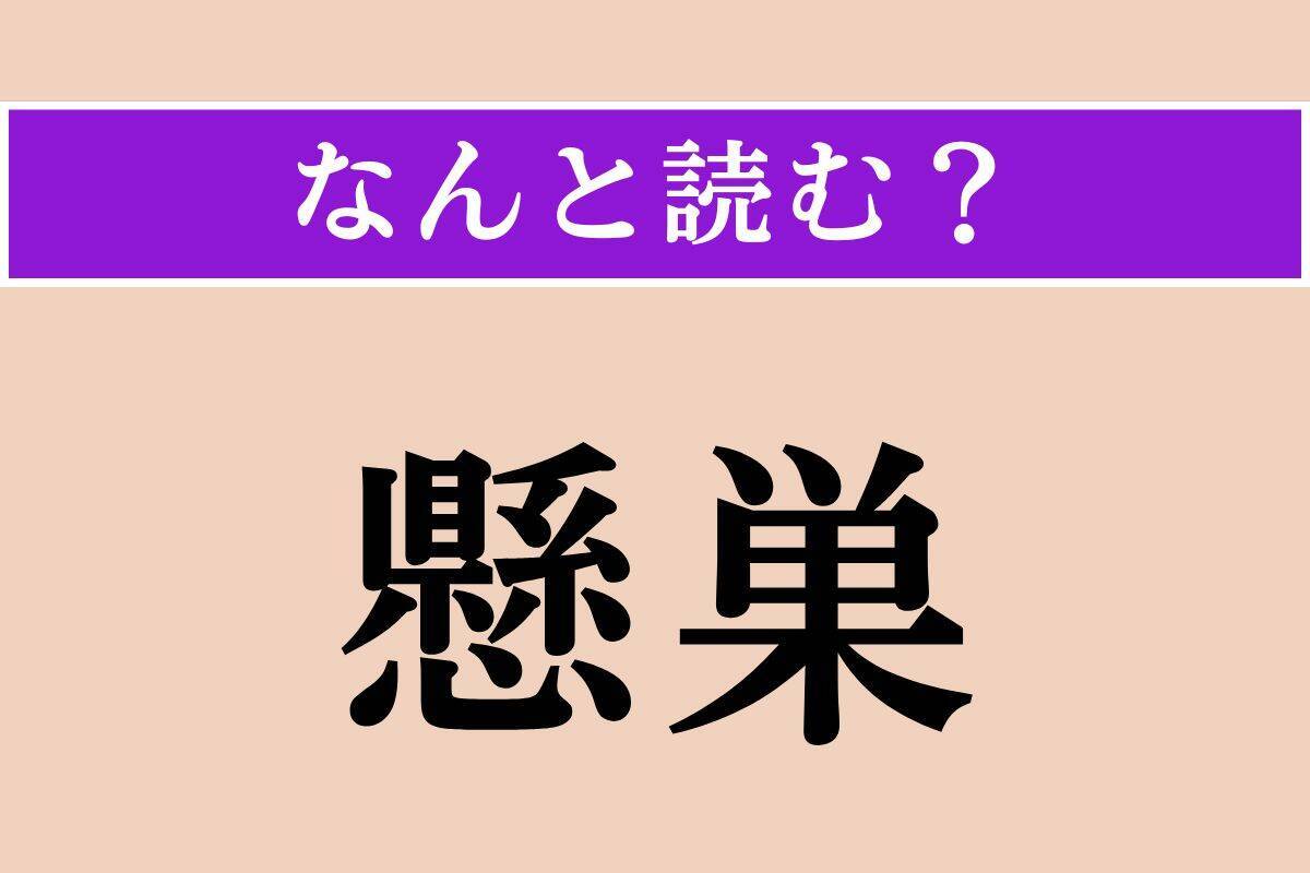 【難読漢字】「跪座」「懸巣」「襤褸」読める？