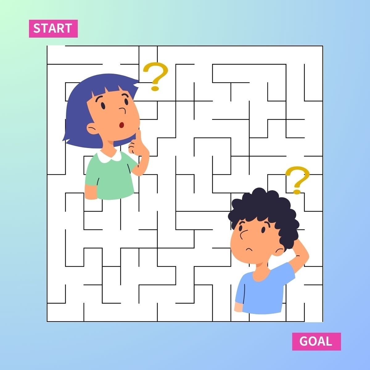 【ぐるぐる迷路 Vol.11】行き止まりを回避してゴールを目指せ！＜知育・脳トレ＞