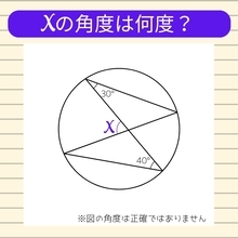 【角度当てクイズ Vol.1280】xの角度は何度？