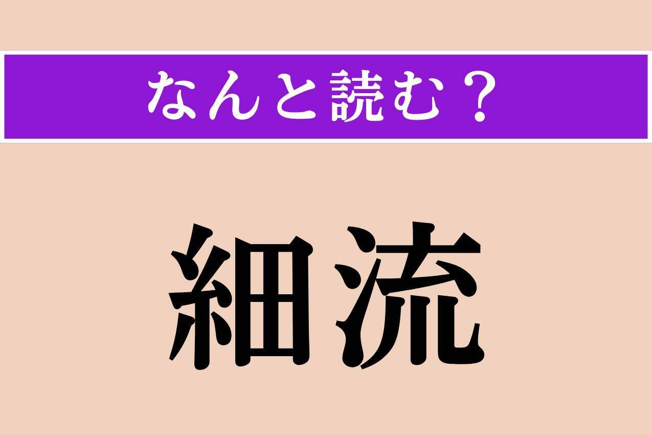 【難読漢字】「細流」正しい読み方は？「さいりゅう」以外の読み方わかりますか？