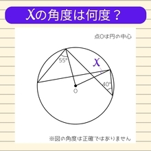 【角度当てクイズ Vol.2040】xの角度は何度？
