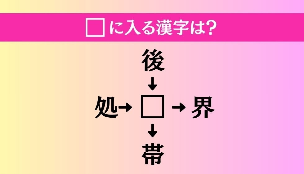 【穴埋め熟語クイズ Vol.3625】□に漢字を入れて4つの熟語を完成させてください