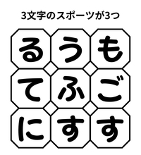 【単語パズル Vol.12】3文字のスポーツを3つ見つけて！