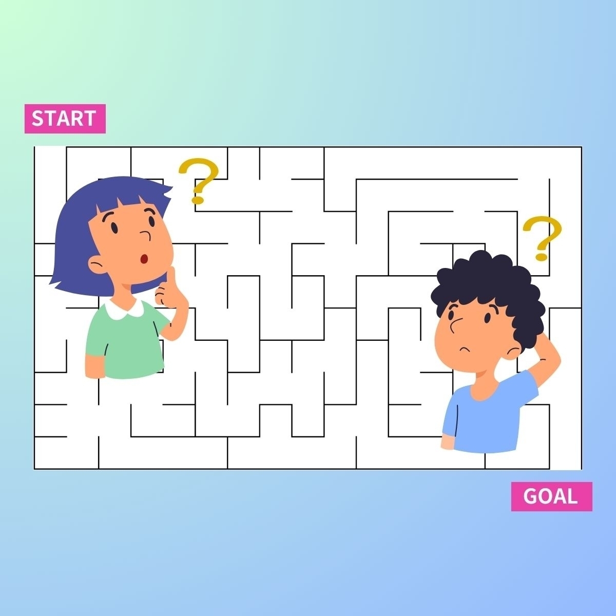 【ぐるぐる迷路 Vol.38】行き止まりを回避してゴールを目指せ！＜知育・脳トレ＞