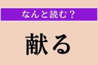 【難読漢字】「献る」正しい読み方は？「奉る」とも書きます
